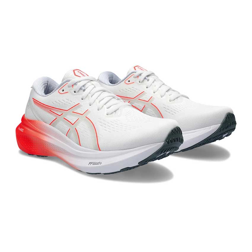 Asics Gel-Kayano 30 Women White/Sunrise Red